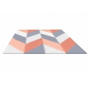 SKIP HOP minkštas žaidimų kilimėlis Playspot Grey/Peach GEO